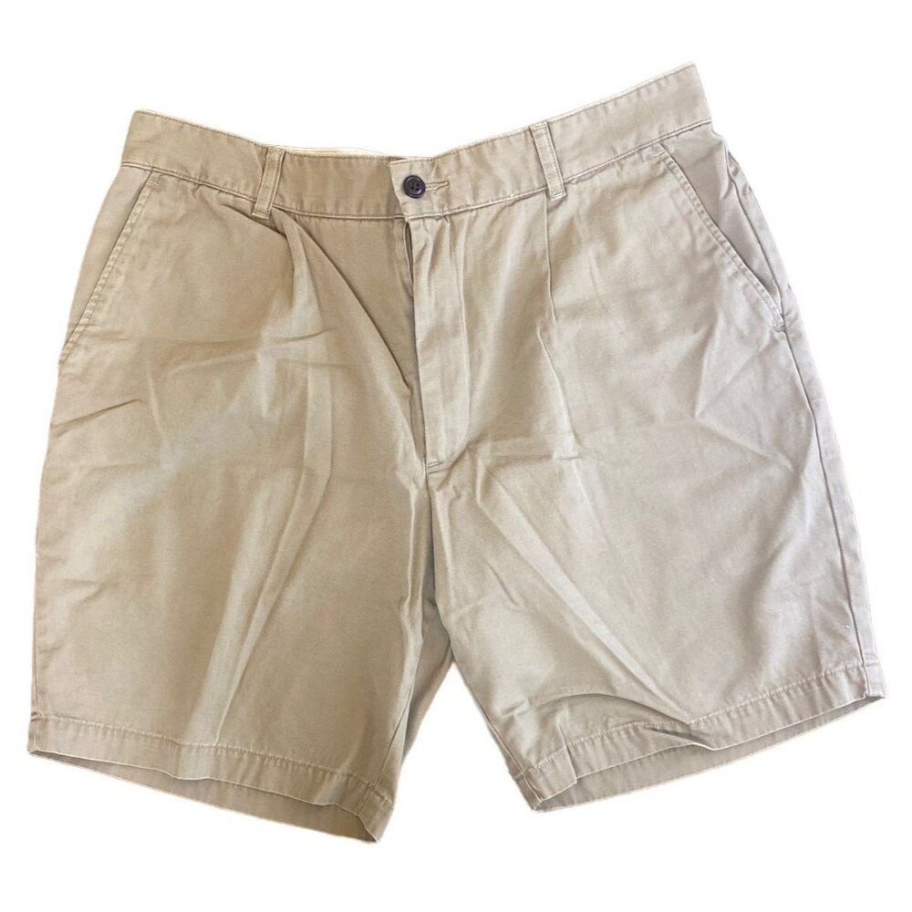 Dockers Khaki Diem Mens Cotton Shorts Size 36 Beige Casual Classic Fit Lightweig